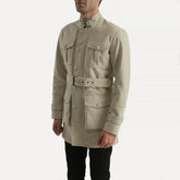Pakar White Suede Jacket